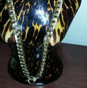 Anne Klein goldtone lion head necklace